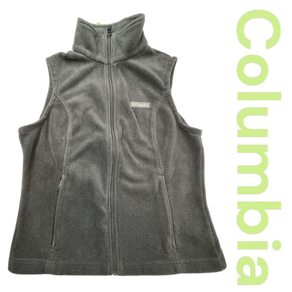 Columbia Women's Fleece Stand-Up Collared FullβZip Thermal Vest Gray SizeβMedium